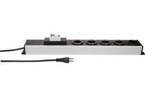 1993594_1 - Mediatech Steckdosenleiste Power Line 5x Typ 13 gr/sw FI 30mA / 10A 1.5m