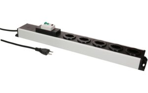1993594_2 - Mediatech Steckdosenleiste Power Line 5x Typ 13 gr/sw FI 30mA / 10A 1.5m
