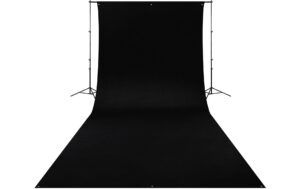 Westcott Backdrop - Rich Black Wrinkle-Resistant 9 x 20