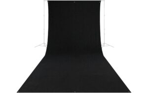 Westcott Backdrop - Rich Black Wrinkle-Resistant 9 x 20