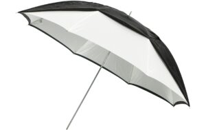 Westcott Convertible Umbrella Optical White Satin w. Black Cover 45