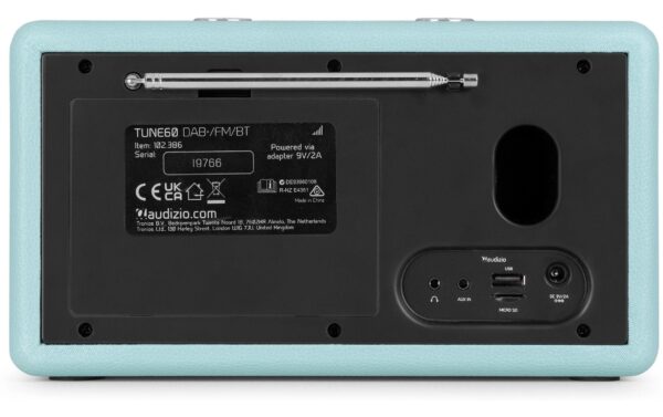 Audizio Tune60-BL Retro Radio, DAB+, BT, USB, blau