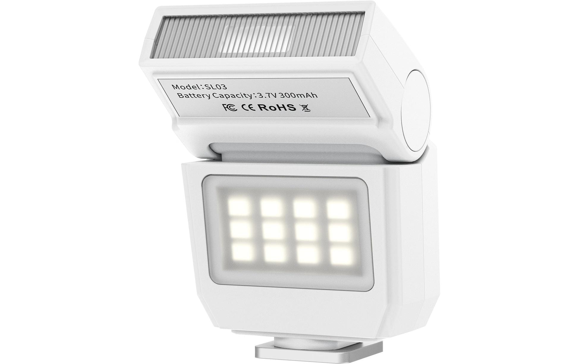 1996551 - Mediatech Ulanzi SL03-WH Blitzlicht mit LED, Akku, USB Typ-C, weiss kaufen Schweiz | Mediatech.ch