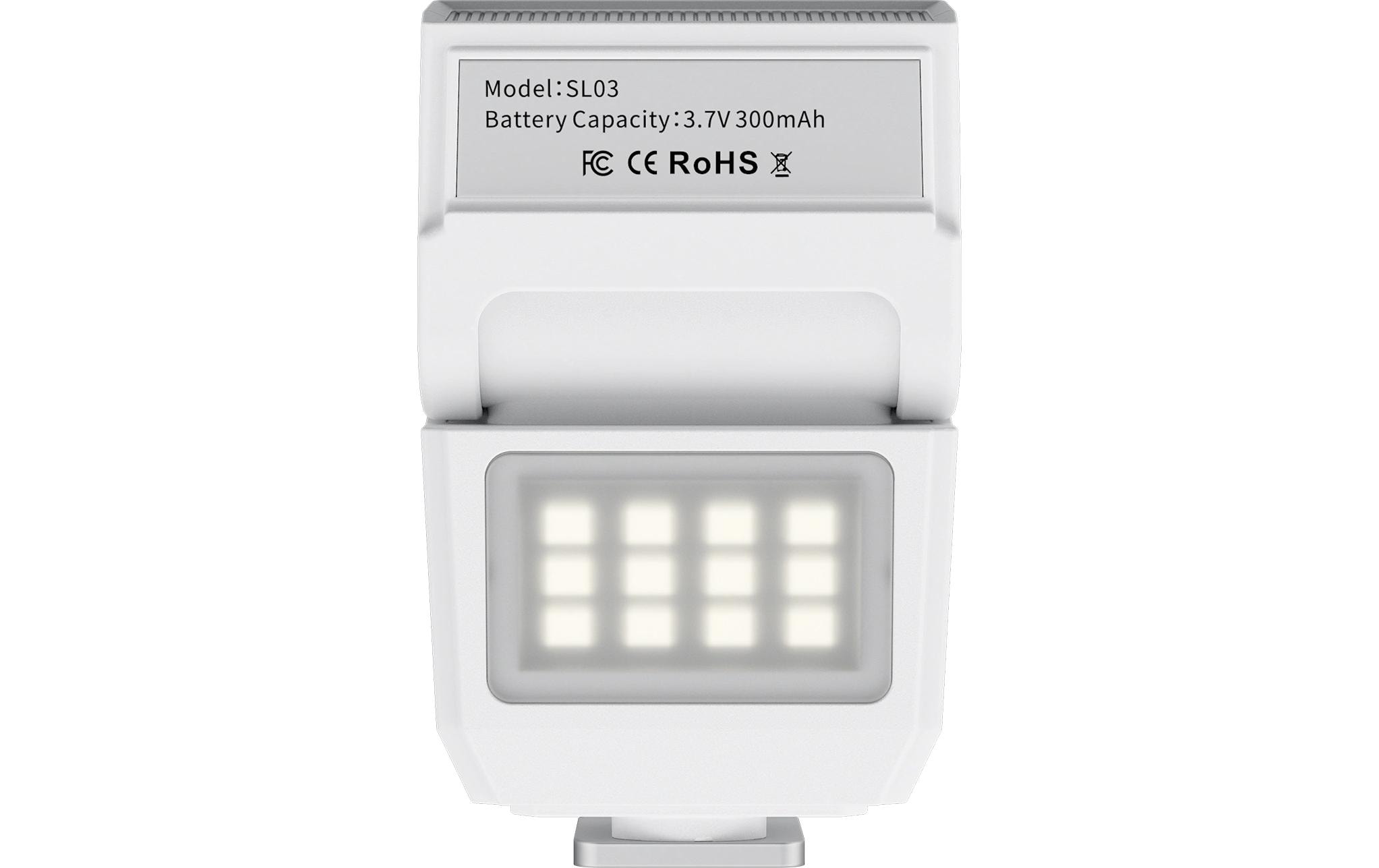 1996551_1 - Mediatech Ulanzi SL03-WH Blitzlicht mit LED, Akku, USB Typ-C, weiss