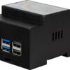 JOY-IT Hutschienen Gehäuse RB-CASEP5-07B Schwarz, für Raspberry Pi 5, DIN-Rail, Fan