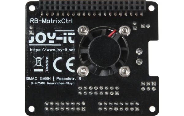 1999614_2 - Mediatech jOY-it RB-MatrixCtrl: LED-Matrix Controller mit Lüfter, für Pi 3A/B/A+/B+,4B