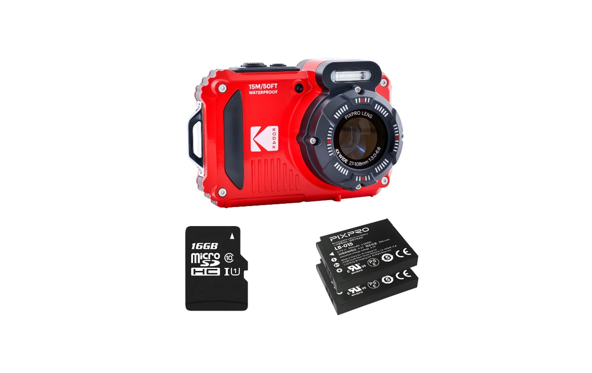 1999998 - Mediatech Kodak Unterwasserkamera WPZ2 rot inkl. Zusatzakku und 16GB microSD kaufen Schweiz | Mediatech.ch