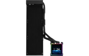 Wasserkühler Lian Li Hydrosh. 2 LCD-S 360N AMD und Intel, Schwarz, Fanless