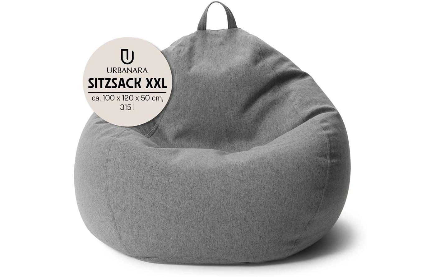 2005045_1 - Mediatech URBANARA Sitzsack 315l grau Basic-Comfort Waschbar