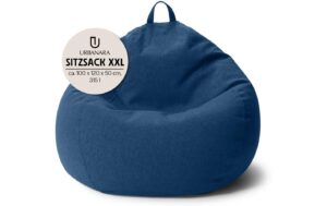 URBANARA Sitzsack 315l blau Basic-Comfort Waschbar