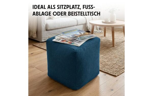2005049_5 - Mediatech URBANARA Hocker 50l blau Basic-Comfort mit Wäschesack