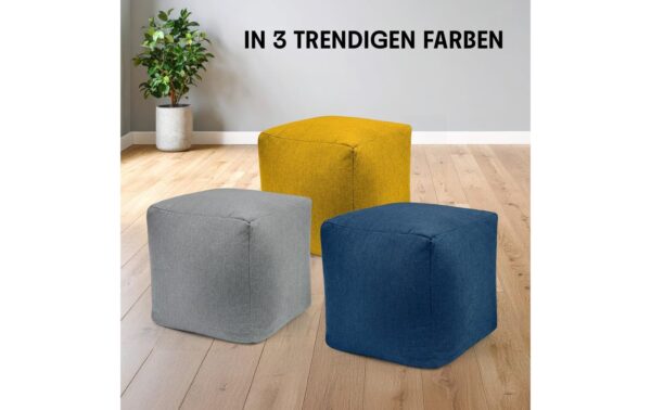 URBANARA Hocker 50l senfgelb mit Wäschesack