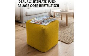 URBANARA Hocker 50l senfgelb mit Wäschesack