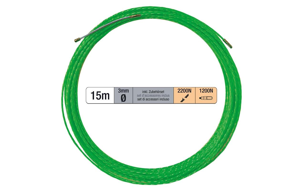 2006383 - Mediatech STEFFEN Einzugsband 3mm, 15m, PET Einzugshilfe mit Suchfeder Zubehör Set kaufen | Mediatech.ch