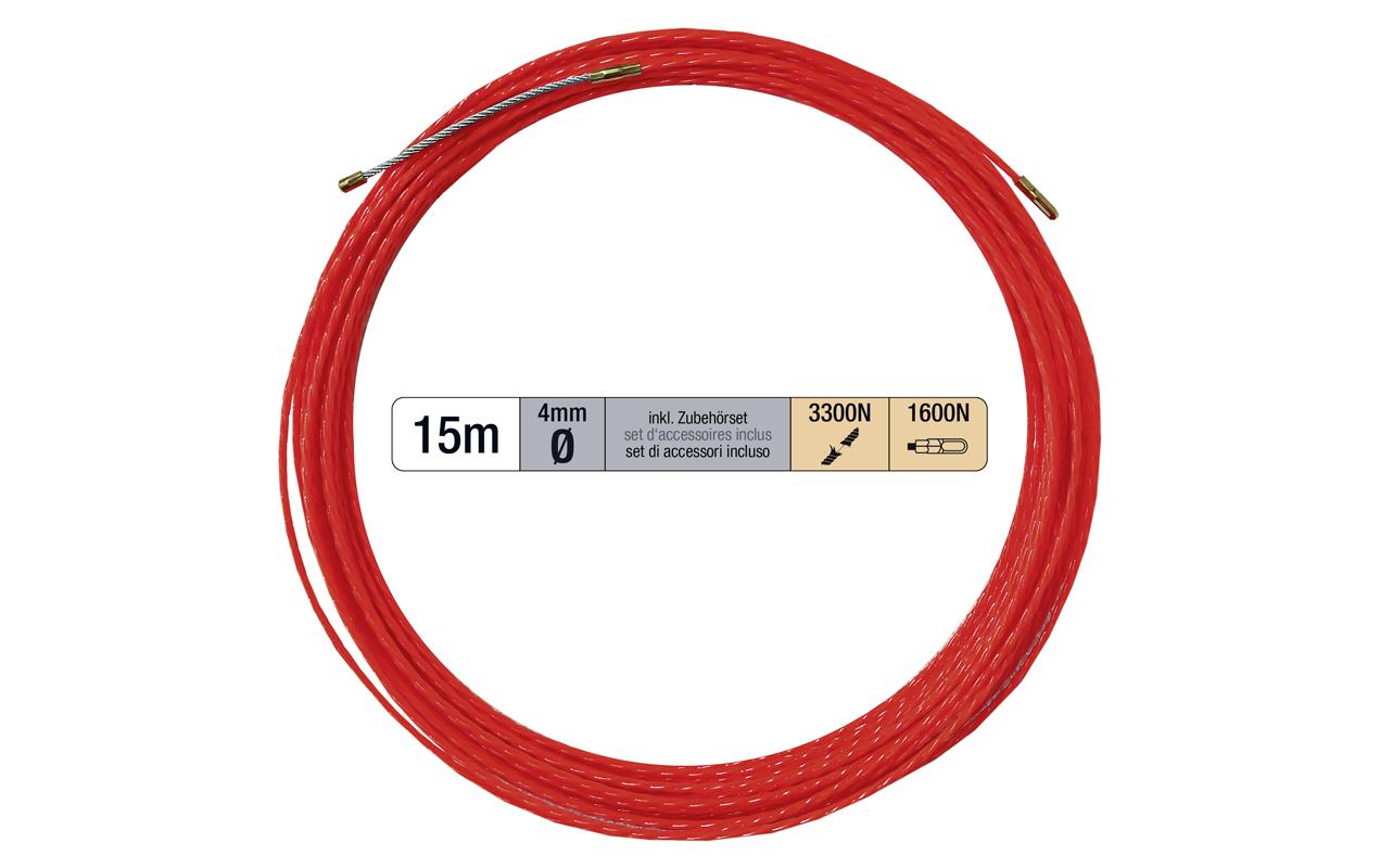 2006385 - Mediatech STEFFEN Einzugsband 4mm, 15m, PET Einzugshilfe mit Suchfeder Zubehör Set kaufen | Mediatech.ch