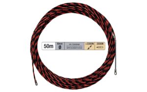 2006387 - Mediatech Einzugsband 6mm, 50m,PET Einzugshilfe mit Suchfeder Zubehör Set