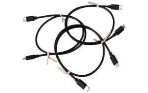 2007636_1 - Mediatech NIZE USB-Kabel C-L schwarz 0.5m 12W / 480Mbps / 3 Stück