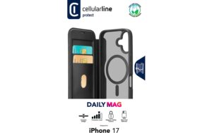 2012894_1 - Mediatech Cellular Magsafe Book Cover iPhone 17, black