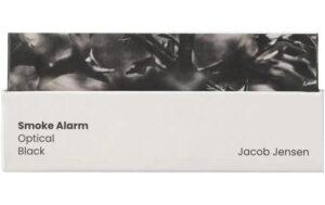 2014796_6 - Mediatech Jacob Jensen Rauchmelder, Schwarz D: 10 cm, ABS