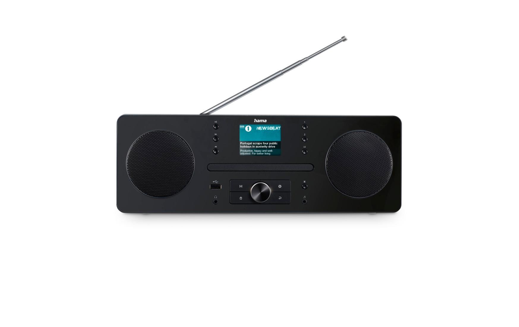 2015002 - Mediatech Hama Digitalradio DR1560CBT, Stereo, Schw. DAB/DAB+,CD, FM, BT, USB, Radiowecker