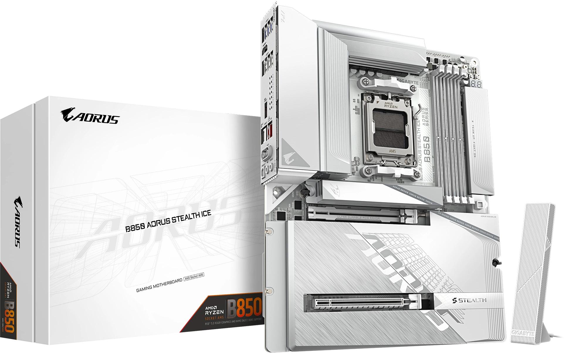 2015338 - Mediatech Gigabyte B850 AORUS STEALTH ICE, ATX AM5, AMD B850, 4x DDR5, WIFI 7 kaufen Schweiz | Mediatech.ch