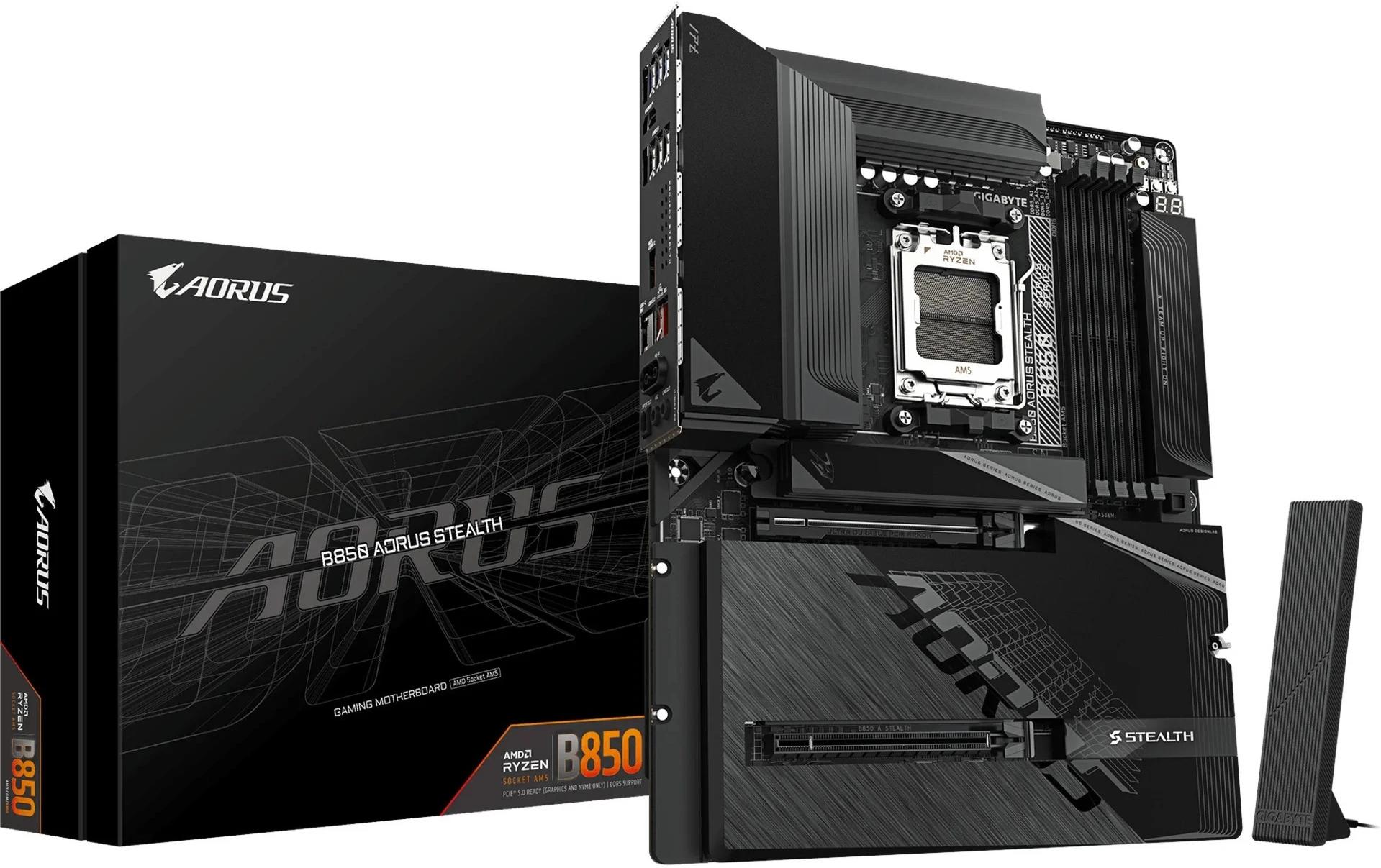 2015339 - Mediatech Gigabyte B850 AORUS STEALTH, ATX AM5, AMD B850, 4x DDR5, WIFI 7 kaufen Schweiz | Mediatech.ch