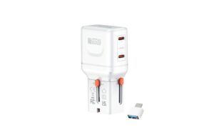 2015446 - Mediatech 4smarts Weltreiseadapter Nomad Pocket 65W GaN, 2C, Weiss