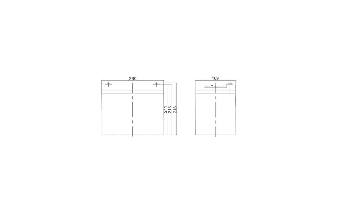2024417_1 - Mediatech Ritar AGM-Batterie 12V 75Ah Antriebs- und Solarbatterie 260x167x235mm