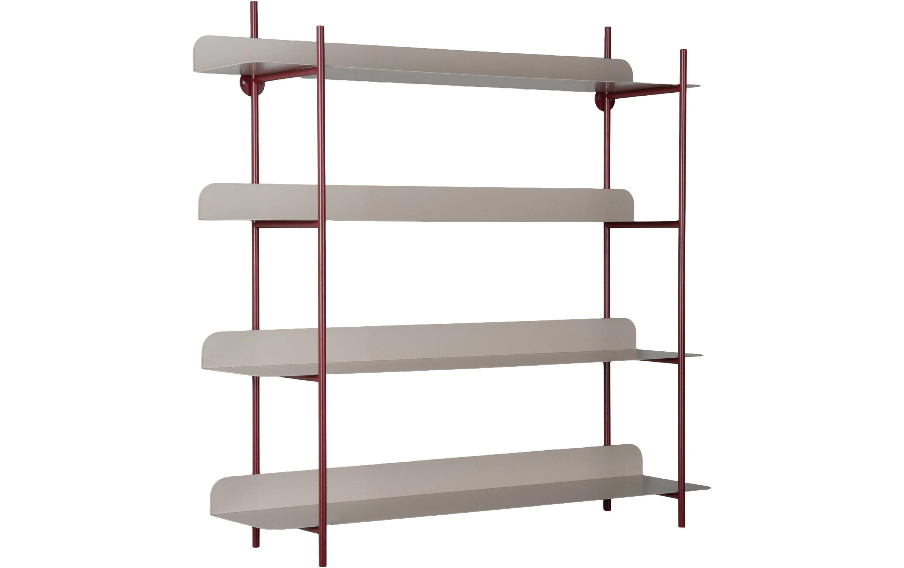 2024690 - Mediatech present time Wandregal Reina Cuatro Burgundy red w. warm grey kaufen Schweiz | Mediatech.ch