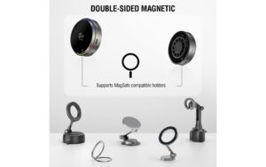 4smarts Qi2 25W MagSafe Ladegerät Kühlung, RGB, 360° Halterung, Spacegrau
