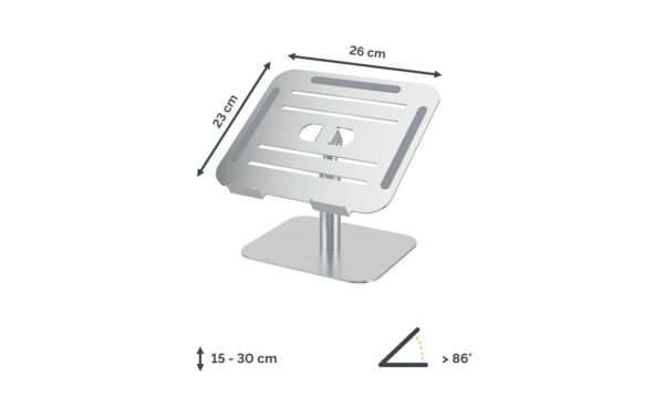 Fellowes LaptopStänder Alumia für den Tisch aus recyceltem Material, silver
