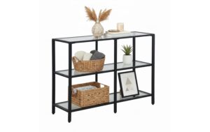 2029038 - Mediatech relaxdays Konsolentisch mit 3 Glasablagen Glas/Eisen kaufen Schweiz | Mediatech.ch
