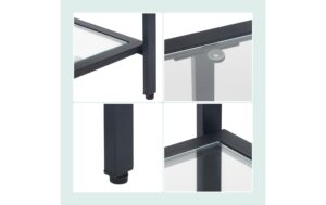 2029038_2 - Mediatech relaxdays Konsolentisch mit 3 Glasablagen Glas/Eisen