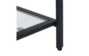 2029038_3 - Mediatech relaxdays Konsolentisch mit 3 Glasablagen Glas/Eisen