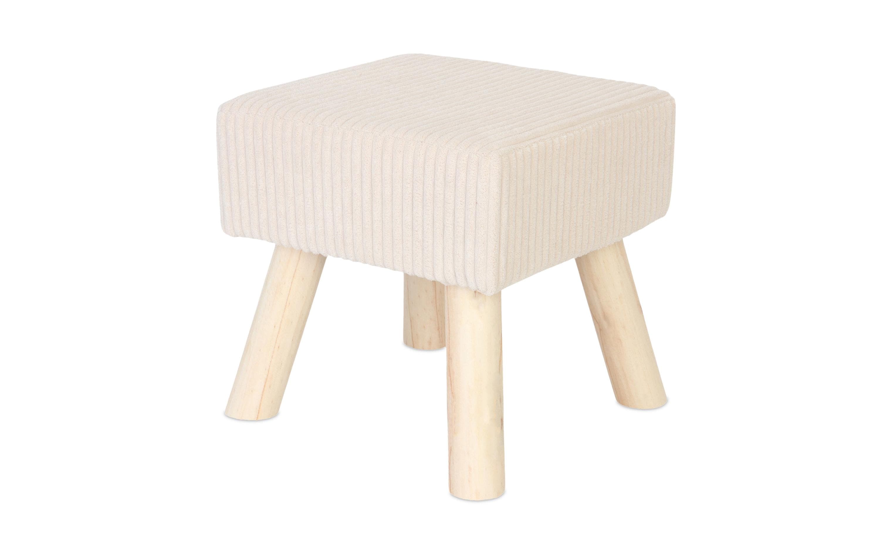 2029042 - Mediatech relaxdays Hocker Cord Quadratisch MDF, Kiefernholz, Beige kaufen Schweiz | Mediatech.ch