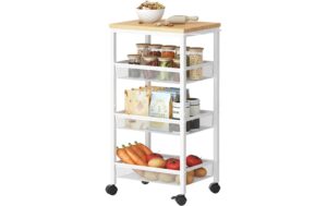 2029047 - Mediatech relaxdays Nischenwagen mit 4 Ebenen 22 cm, Weiss kaufen Schweiz | Mediatech.ch