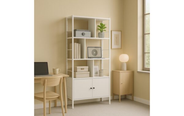 2029065_3 - Mediatech relaxdays Bücherregal mit Unterschrank MDF, China, Weiss