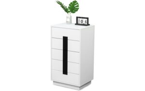 2029084 - Mediatech relaxdays Kommode mit 5 Schubladen MDF, China, Weiss kaufen Schweiz | Mediatech.ch