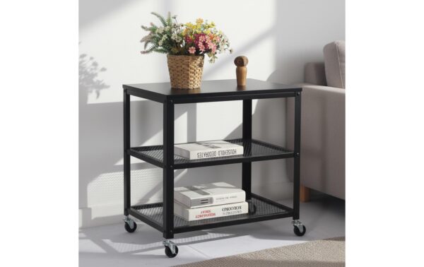 2029088_5 - Mediatech relaxdays Rollwagen MDF, China, Schwarz