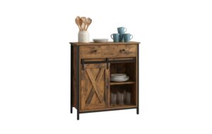 2029097 - Mediatech relaxdays Sideboard mit Schiebetür MDF, China, Braun kaufen Schweiz | Mediatech.ch