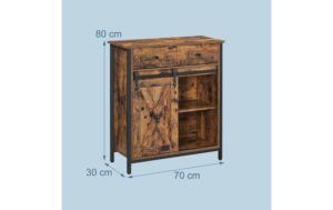 2029097_1 - Mediatech relaxdays Sideboard mit Schiebetür MDF, China, Braun