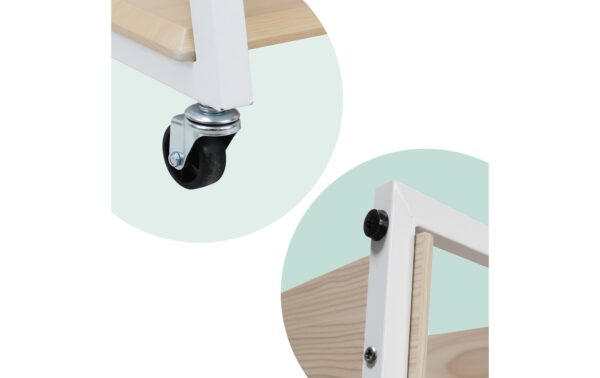 2029116_2 - Mediatech relaxdays Hifi Rack mit 4 Ablagen MDF, China, Hellbraun/Weiss