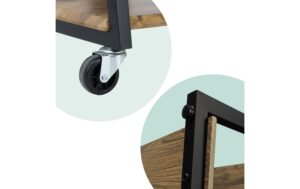 relaxdays Hifi Rack mit 4 Ablagen MDF, China, Braun/Schwarz