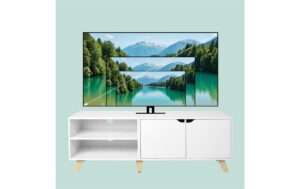 relaxdays TV-Möbel mit 6 Fächer MDF, China, Weiss