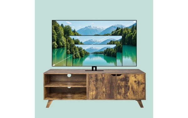 relaxdays TV-Möbel mit 6 Fächer MDF, China, Braun