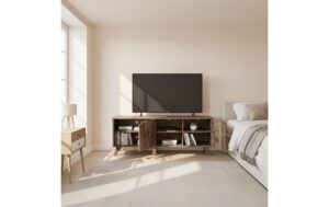 relaxdays TV-Möbel mit 6 Fächer MDF, China, Braun