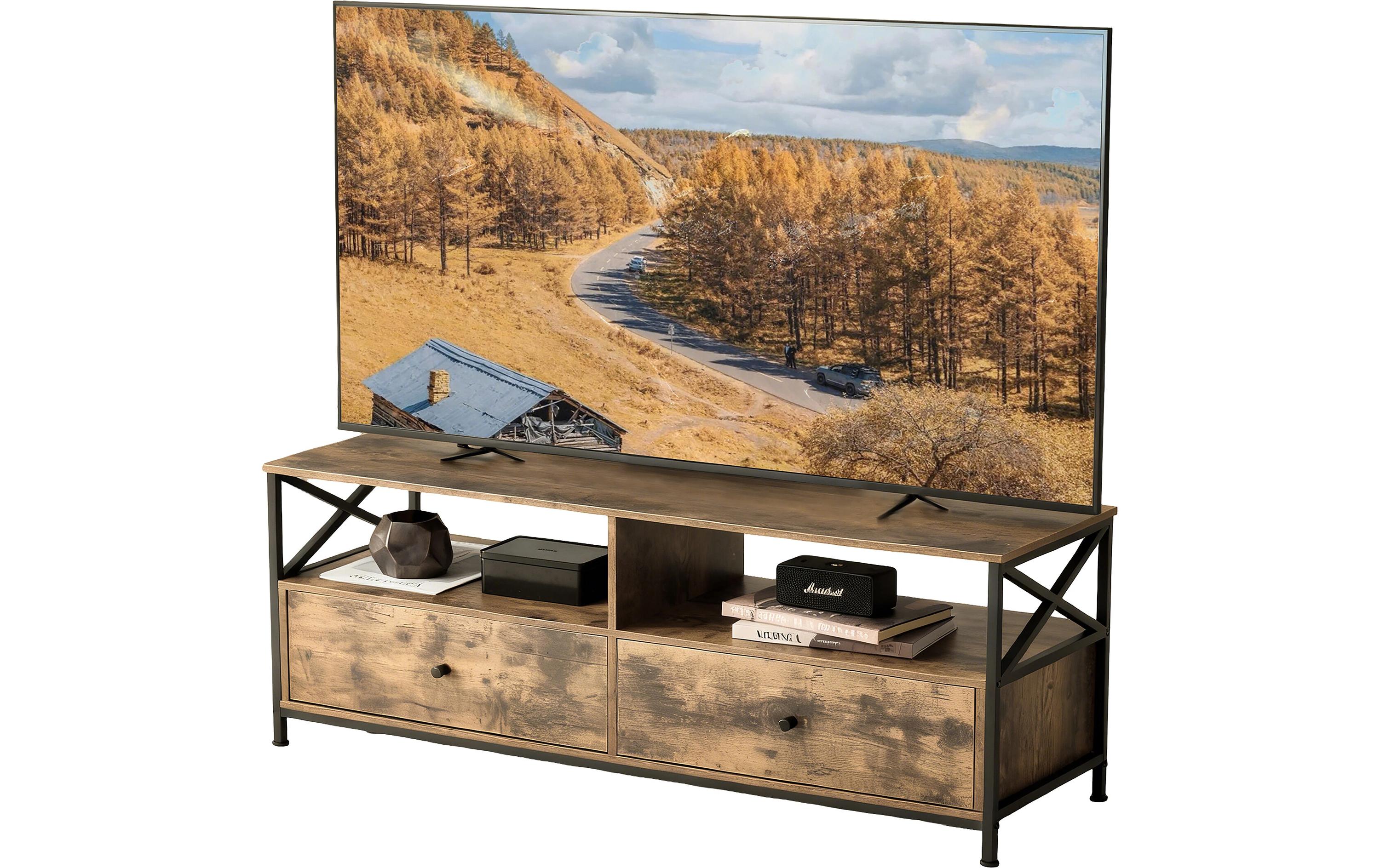 2029126 - Mediatech relaxdays TV-Möbel mit 2 Fächer MDF, China, Braun/Schwarz kaufen Schweiz | Mediatech.ch