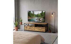 2029126_5 - Mediatech relaxdays TV-Möbel mit 2 Fächer MDF, China, Braun/Schwarz