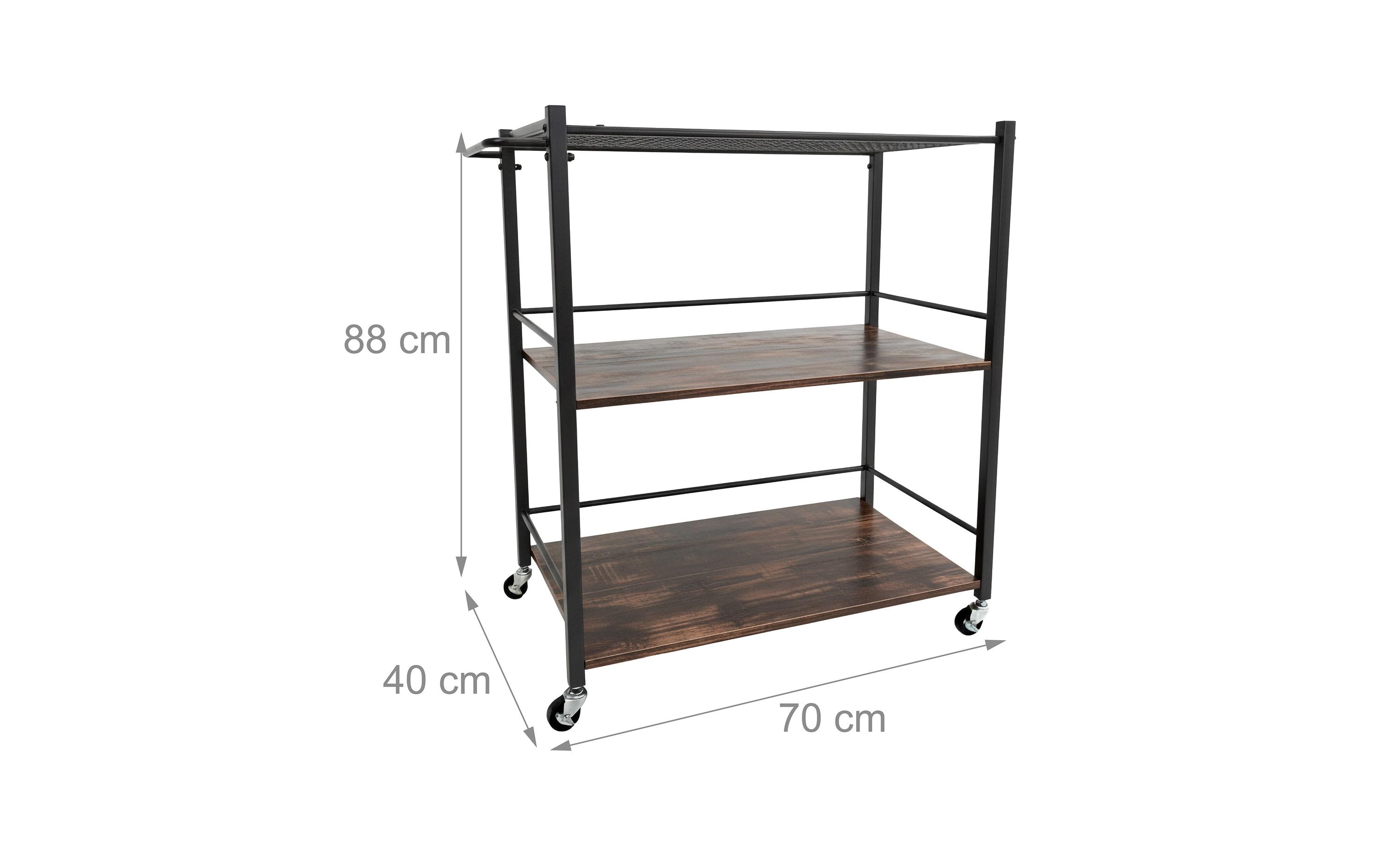 2029146_1 - Mediatech relaxdays Servierwagen Braun/Schwarz