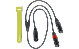 2031942_2 - Mediatech Bemero BAC4142-75BK XLRm - 2x XLRf 0.75m Y-Adapterkabel, schwarz, M-Serie